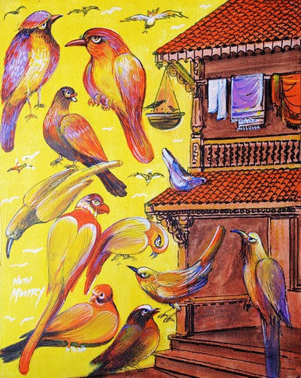 Untitled - 75, painting by Natubhai Mistry