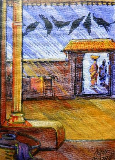 painting by Natubhai Mistry - Birds