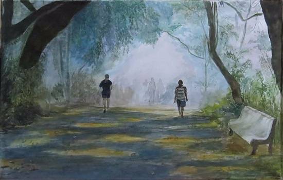 painting by Mrudula Bapat - Another day