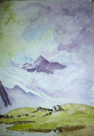 painting by Mrudula Bapat - Himalaya
