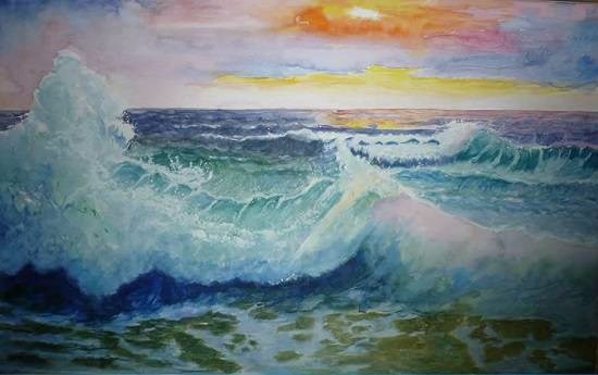 Waves, painting by Mrudula Bapat