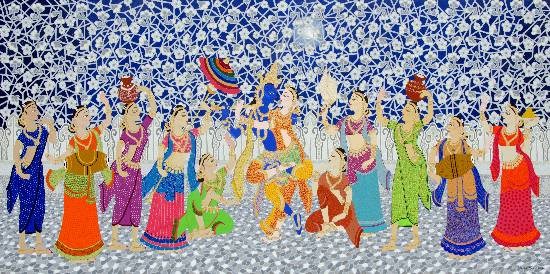 Leela - Play of divine energy, painting by Pratiksha Apurv