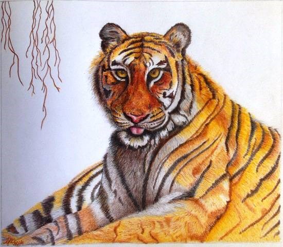 His Majesty, painting by Girijaa Upadhyay