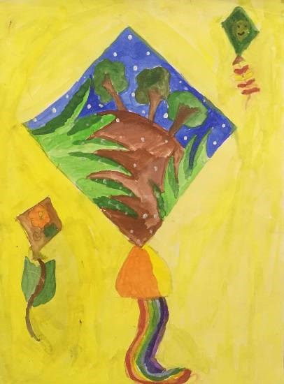 Kite, painting by Aabha Ashutosh Karle