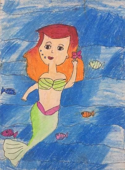 Mermaid, painting by Aabha Ashutosh Karle