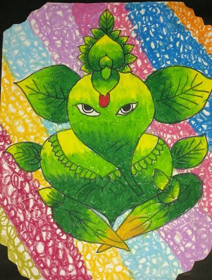 Painting  by Arushi Deepak Nisal - Ganesha