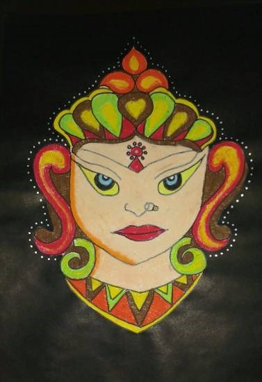 Devi, painting by Arushi Deepak Nisal
