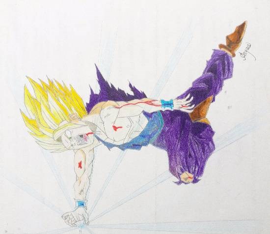 Dragon Ball Z Buu Saga - 2, painting by Aryaa Anand Awade