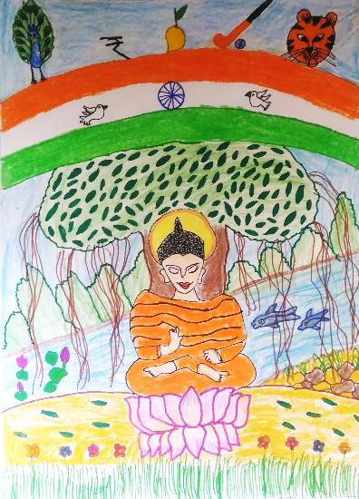 All about Indian colors, painting by Hanshal Banawar