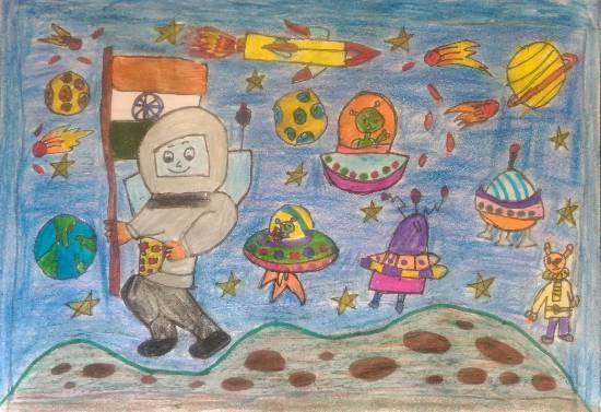 My dream space, painting by Hanshal Banawar