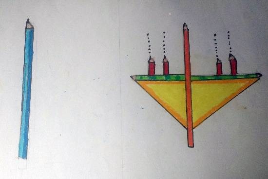 Pencil jet plain, painting by Mihir Shriram Sathe