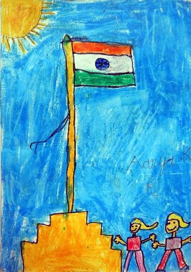 India, painting by Aarya Saket Khandkar