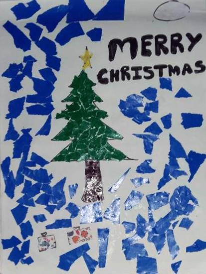 Merry Christmas, painting by Harshvardhan Kumar
