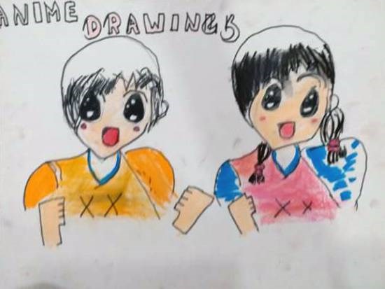 Anime drawings, painting by Aashvi Ashutosh Karle