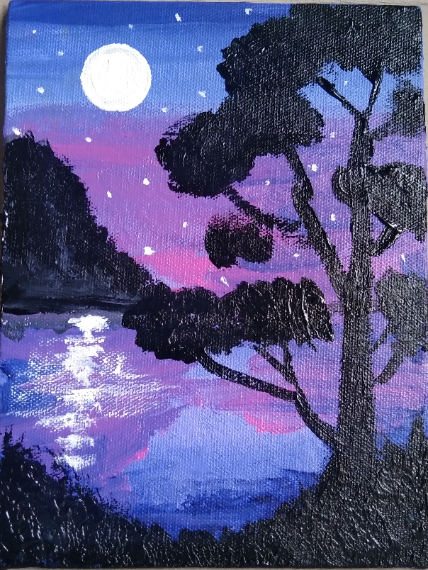 Painting  by Anushka Datta - Moonlight
