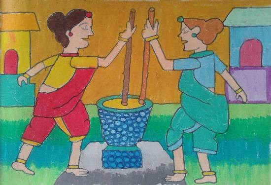 Women, painting by Aayushi Shirodkar