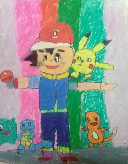 Pokemon, painting by Heet Bagrecha