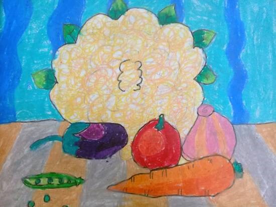 Vegetables, painting by Heet Bagrecha