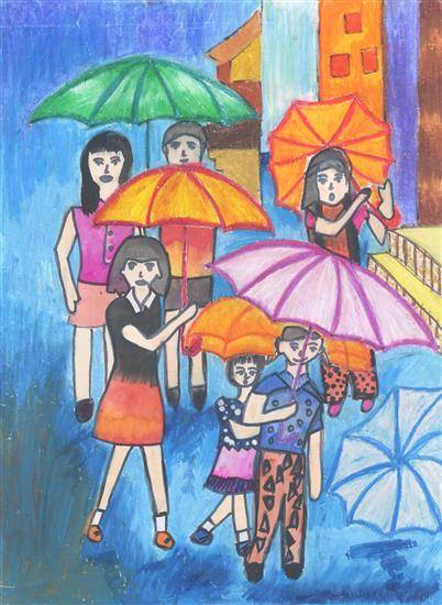 Painting  by Abha Prakash Pawar - Rain