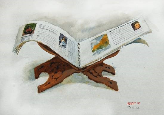 Open Book, painting by Advait Kishor Nadavdekar