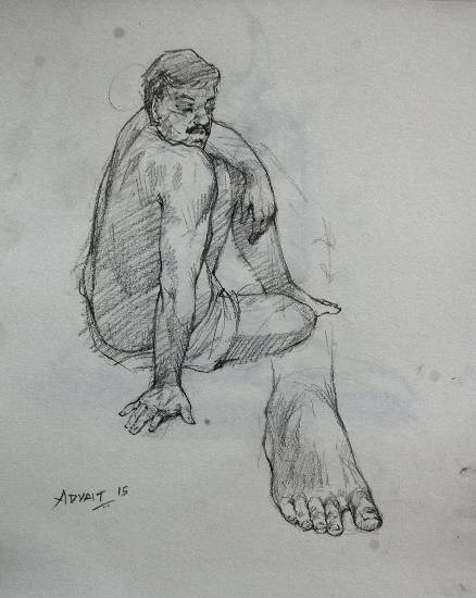 Man, painting by Advait Kishor Nadavdekar