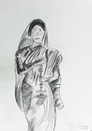 Painting  by Aishwarya Ramachandran - Woman