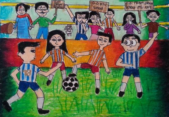 Painting  by Aishwarya Ramachandran - Game of Football