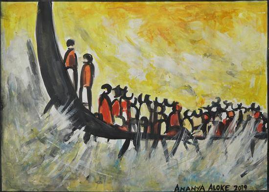 Painting  by Ananya Aloke - The Race