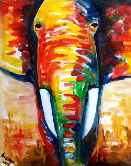 Elephant, painting by Ananya Aloke