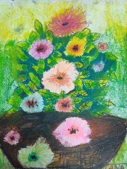 Flowers, painting by Anaya Bhola