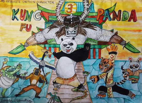 Painting  by Debmalya Mukhopadhyay - Kung Fu Panda