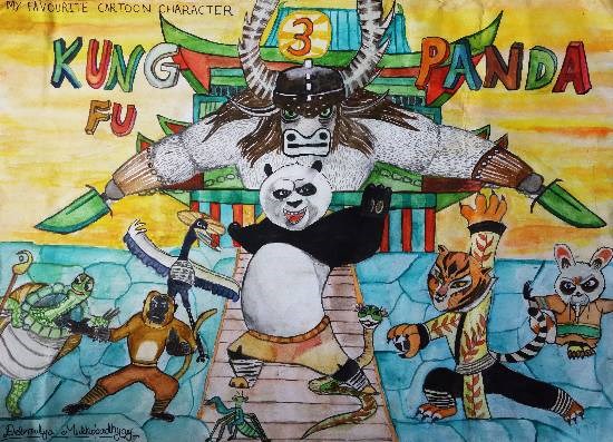 Kung Fu Panda, painting by Debmalya Mukhopadhyay