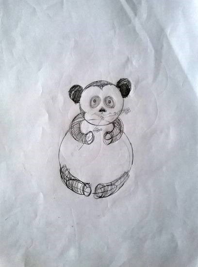 Panda, painting by Adarsh Sudheer Aleti