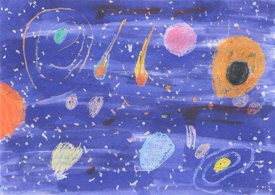 Outer space, painting by Adarsh Sudheer Aleti