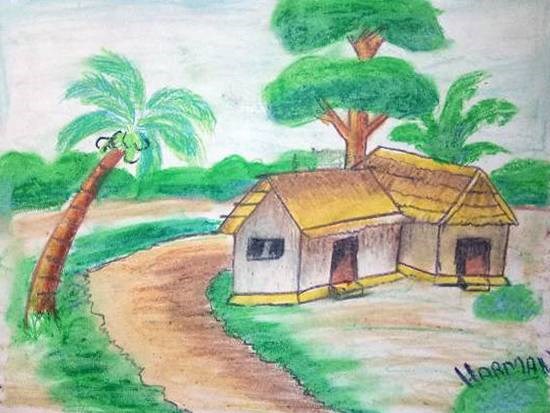 Dream House, painting by Harmandeep Kaur