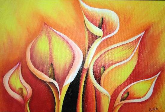 Warm Flowers, painting by Manas Chawla