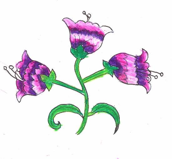 Purple Rose, painting by Sujata Gandhe