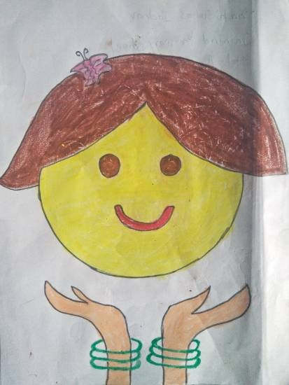 Save girl child, painting by Mahi Jadhav
