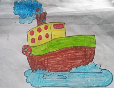 Boat Painting by Mahi Jadhav