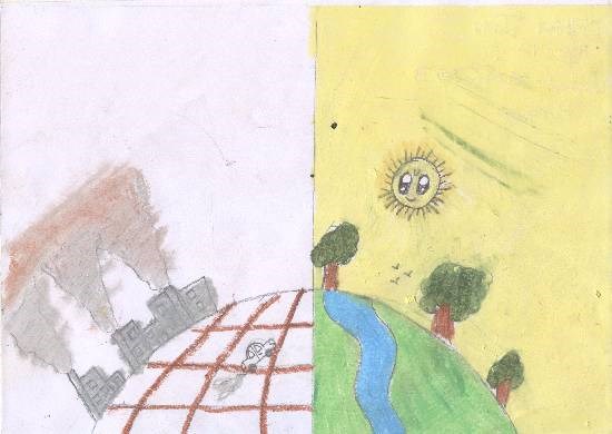 Save trees, painting by Mihika Joshi