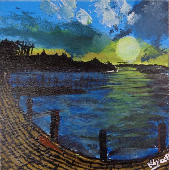 Painting  by Niya Tejal Bhagat - Sunset 1