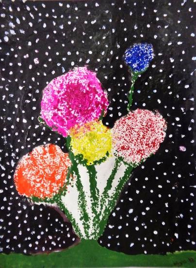Flower Buds, painting by Niya Tejal Bhagat