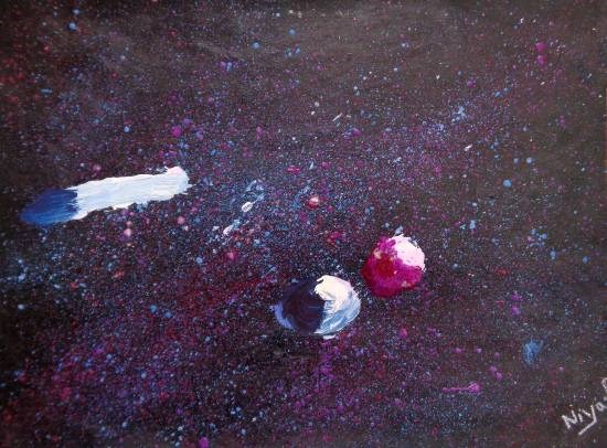Space, painting by Niya Tejal Bhagat
