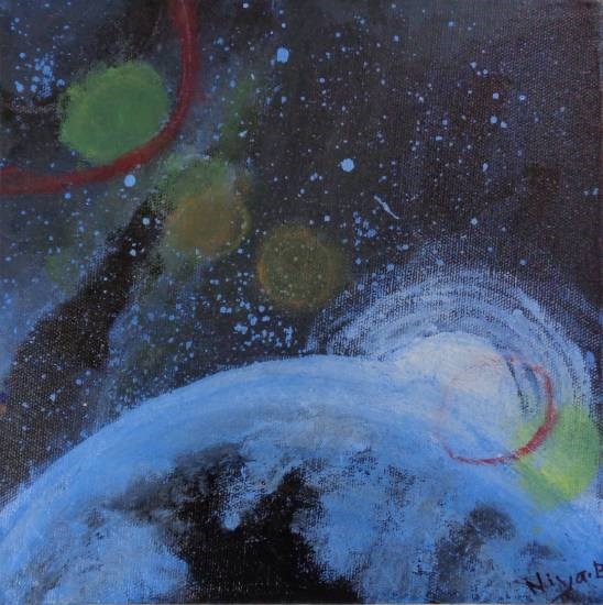 Space, painting by Niya Tejal Bhagat