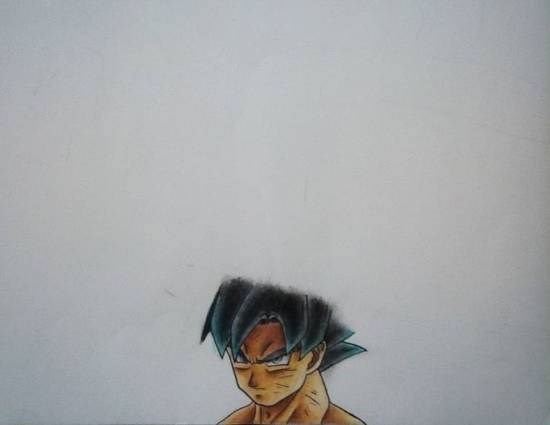 Goku from dragon ball super, painting by Pranav Tyagi
