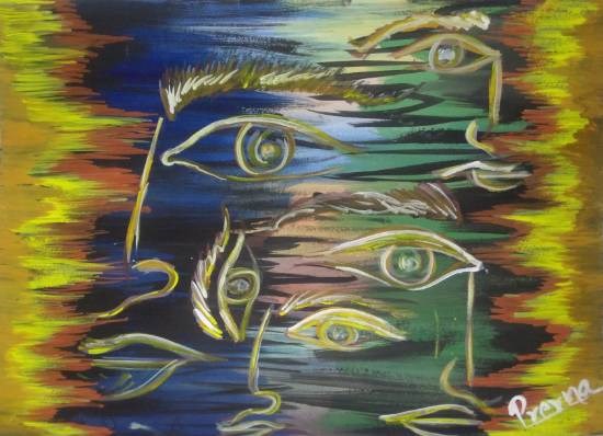 Power of eyes, painting by Prerna Jain