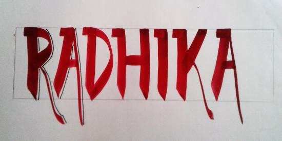Calligraphy Writing, painting by Radhika Sunil Argade