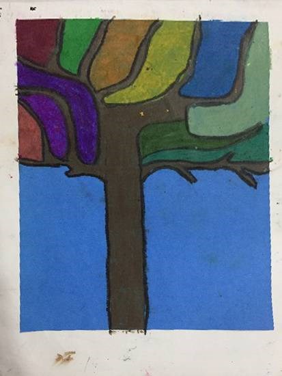 Tree, painting by Riya Satyaprasad Bhat