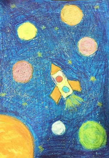 Space, painting by Amelia Ajith John