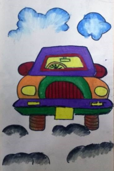 Car, painting by Sejal Vishnu Khandelwal